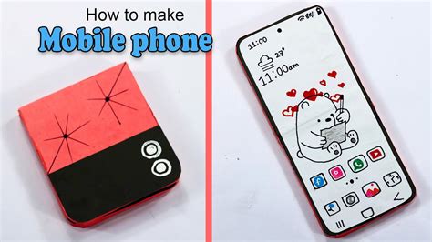 How To Make Folding Mobile Phone With Cardboard And Paper Diy Paper