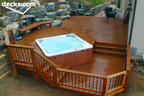 Deck Images With Hot Tub 65 Epic Hot Tub Deck Plans Ideas For Everyone An Arbor With A