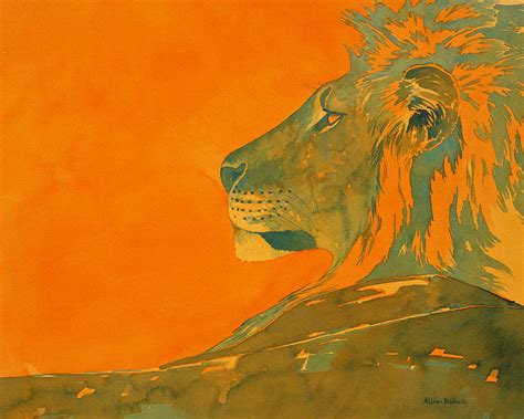 Lion Painting By Alison Nicholls Fine Art America