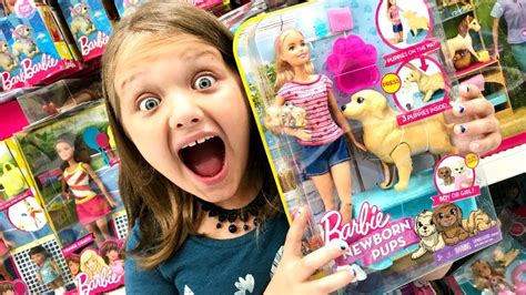 Toy Shopping At Walmart For Barbie Newborn Pups Baby Alive Dolls Five