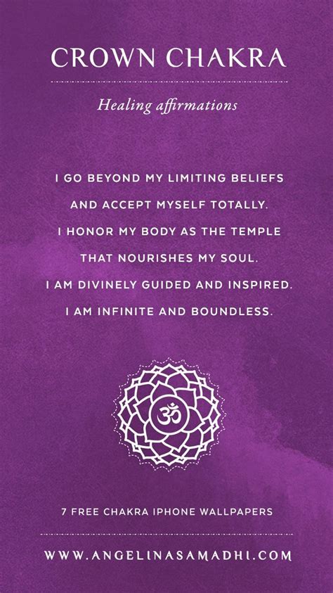 Enjoy reading and share 86 famous quotes about chakra with everyone. 7 Chakra Affirmation Wallpapers | Chakra affirmations, Healing affirmations