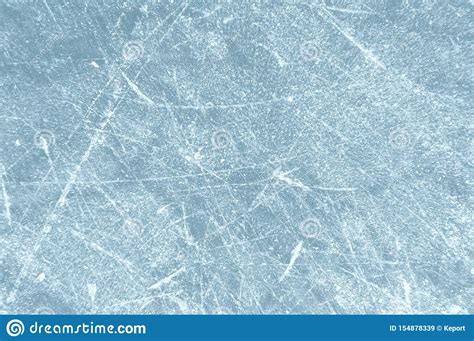 Ice Hocke Texture Background With Scratches And Blue Color Stock Image