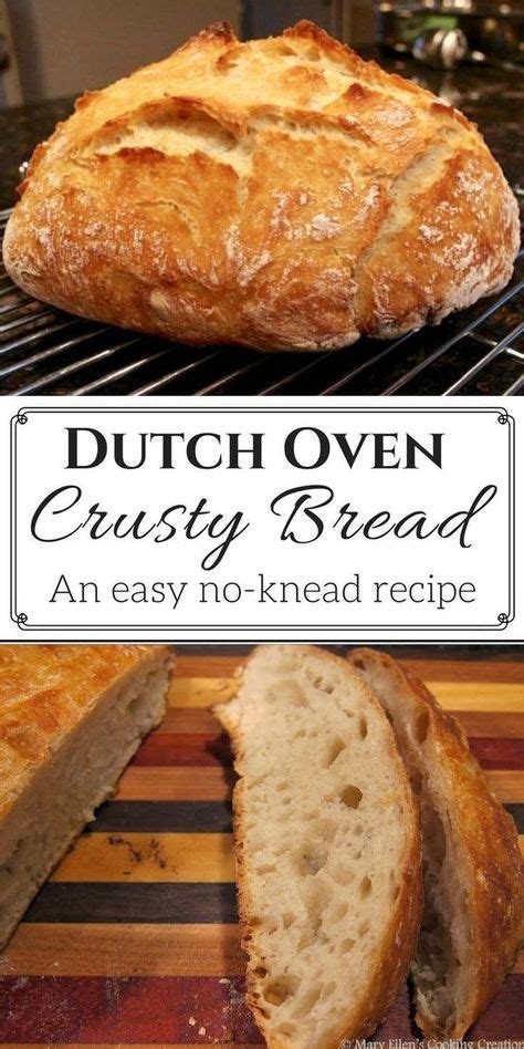 With just a few ingredients and some advance preparation, anyone can make fresh, crusty artisan fill a glass of water and keep it right by the oven. Easy, No-Knead Dutch Oven Crusty Bread | Bread recipes ...
