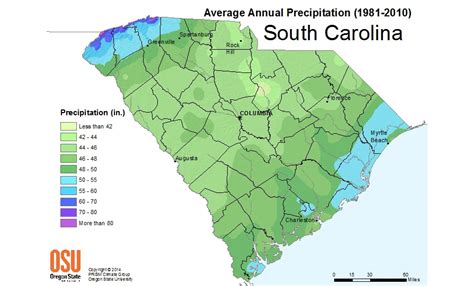 Precipitation South Carolina Climate