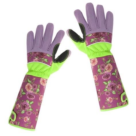 xelparuc 1 pair gardening gloves puncture resistant cutting thorn proof glove with long forearm