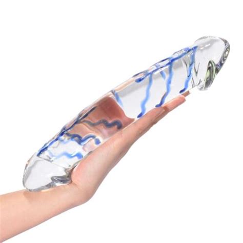 11 Inch Big Glass Dildo Anal Beads Butt Plug G Spot Stimulator Massager