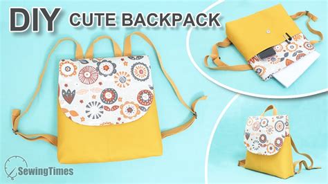 Diy Cute Backpack Tutorial How To Make A Bag With Cover And Pockets