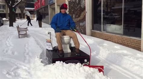 Loo Cy Is A Motorized Toilet Snow Plow Autoevolution