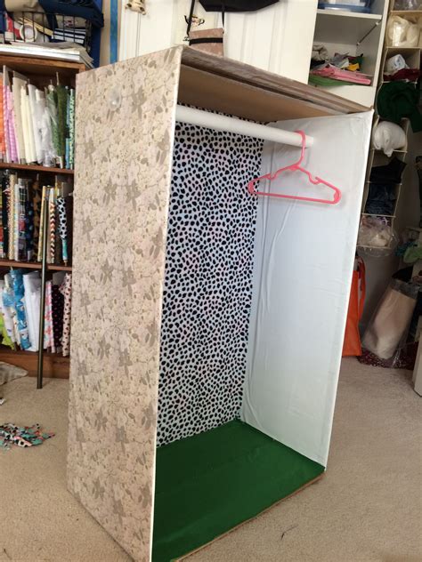 From A Cardboard Box To Dress Up Clothes Closet Toy Organization