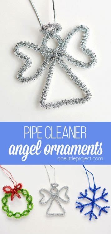 Easy Angel Pipe Cleaner Ornaments One Little Project