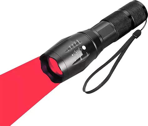 Red Led Flashlight One Mode 350 Yard Red Light Handheld Flashlights