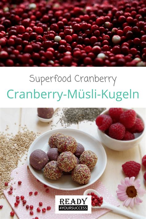 Cranberry Müsli Kugeln Ready4yourtopfigure Zuckerfreie Snacks