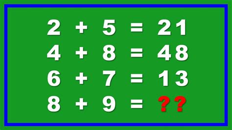 Math Puzzles With Answers Only Genius Can Answer Part 7 Youtube