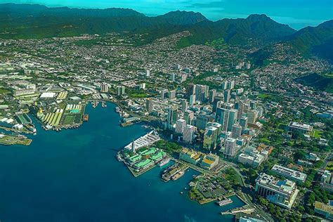 Aerial View Of Honolulu Harbor Photograph By Melody Bentz Fine Art