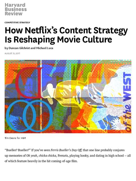How Netflix S Content Strategy Is Reshaping Movie Culture Pdf Streaming Media Leisure