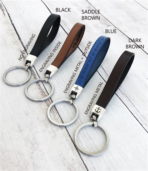 Personalized Keychain For Men Custom Leather Key Chain Etsy
