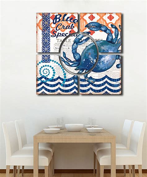 Crab wall art ocean art for kids nursery wall decor for | etsy. Blue Crab Wall Art Set | Wall art sets, Wall art, Art