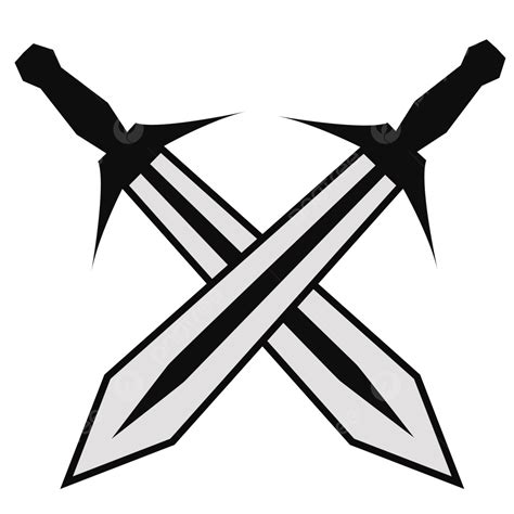 Cross Sword Vector Design Images Crossed Sword Mascot Free Vector And