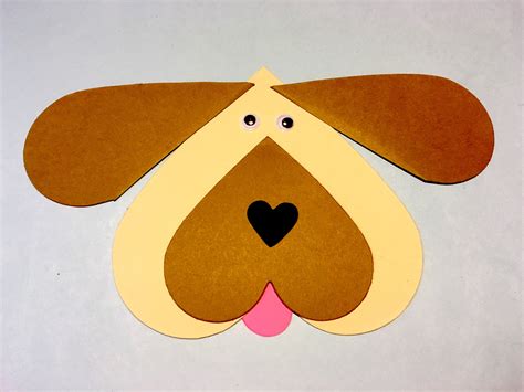 Heart Dog Craft For Children Valentines Day Craft For Kids Animal