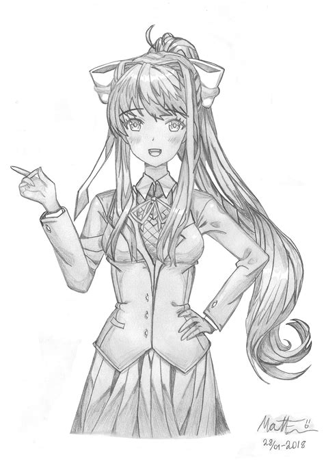 Last But Not Least Here Is My Monika Drawing Rddlc