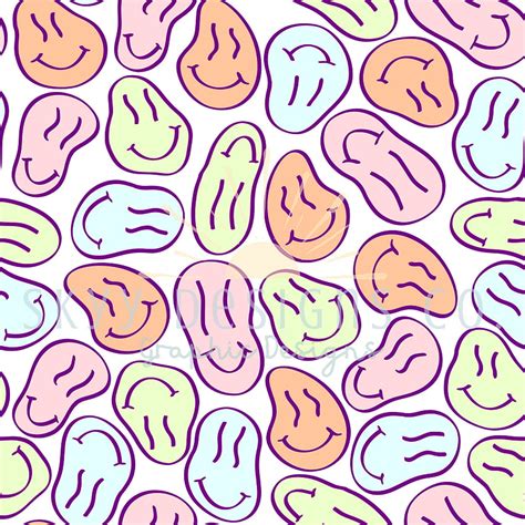 Smiley Face Seamless File Trippy Seamless Pattern Pastel Hd Phone