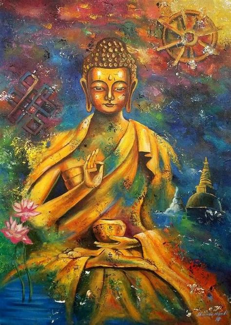 Lord Buddha Art Print By Sherman Nepali Buddha Art Buddha Painting