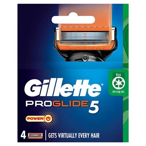 buy gillette fusion proglide power razor blades 4 pack online at chemist warehouse®