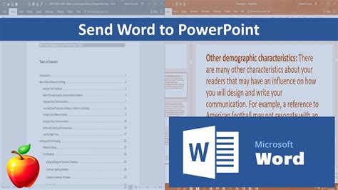 Microsoft Word Tutorial Send To Powerpoint Youtube