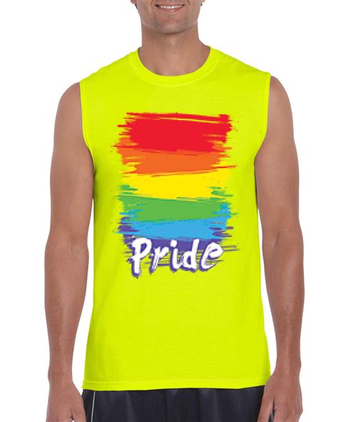Mens Rainbow Pride Ultra Cotton Sleeveless T Shirt
