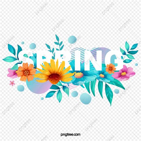 Spring Flower Border Png Image Hand Painted Flower Spring Plant Fresh