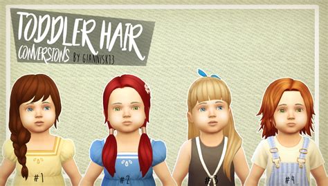 Sims 4 Ccs The Best Toddler Hair Conversions By Giannisk 13