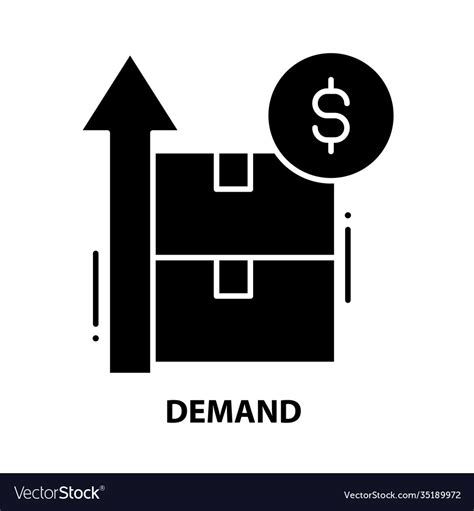 Demand Icon Black Sign With Editable Royalty Free Vector