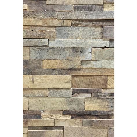 Reclaimed 1 in. x 39.5 in. x 11.5 in. Natural American Barn Wood Wall