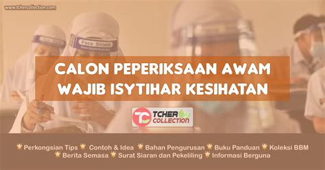 Buku panduan perkhidmatan makmal hematologi & unit perubatan transfusi, jilid ke 5, 2009 {6} jabatan hematologi/unit perubatan samat 4020 abdullah hafiz kamarruddin 4020. Pengisytiharan Kesihatan Calon Peperiksaan Awam 2021