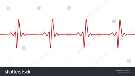 Heartbeat Line Pulse Trace Ekg And Cardio Symbol Healthy And Medical