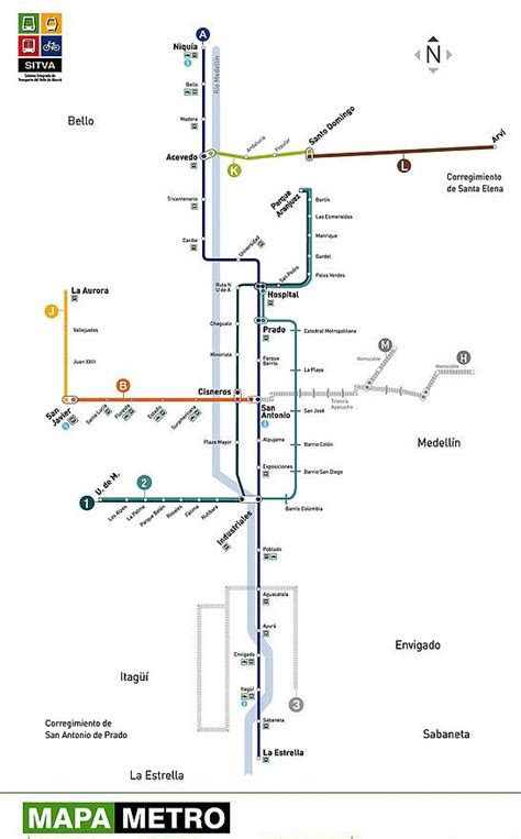 Metro De Medellín En 2016 Transport Map Public Transport Map Metro