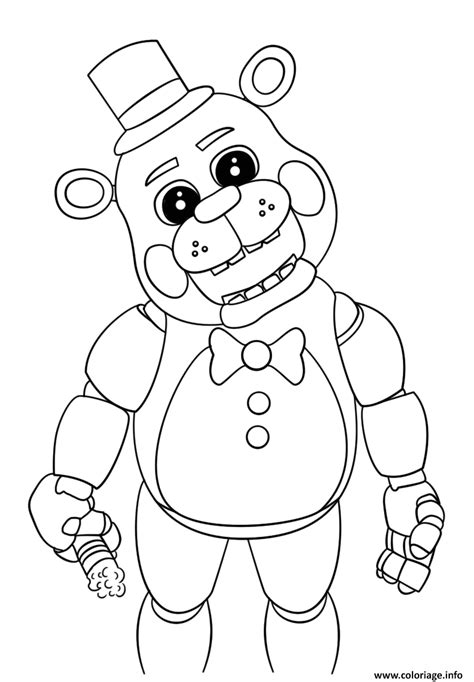 Coloriage Cute Five Nights At Freddys 2018 JeColorie