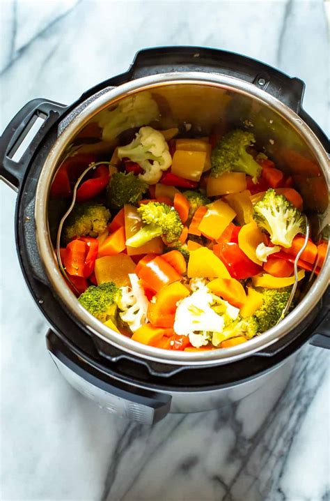 Instant Pot Steamed Vegetables Eating Instantly