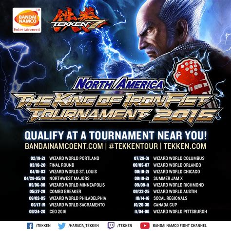 the king of the iron fist tournament 2016 na tour has been officially announced tekkentour