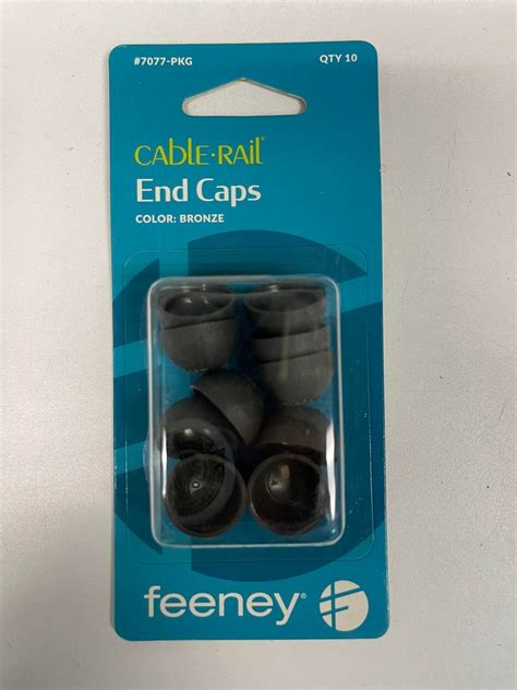 Feeney Cable Rail 7077 Pkg Bronze Colored End Caps Small 10 Caps
