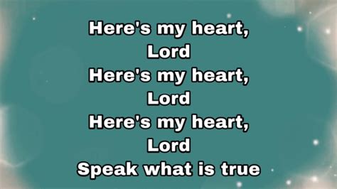 “heres My Heart Lord” Lauren Daigle Instrumental Lyrics Youtube