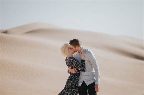 Ethereal Imperial Sand Dunes Engagement Photos Junebug Weddings