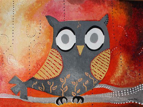 Oliver The Owl Painting By Wendy May Fine Art America