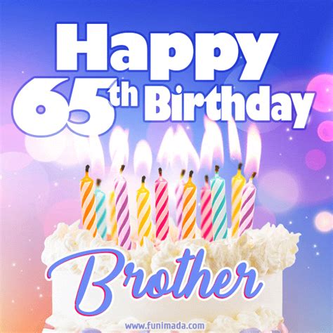 Happy 65th Birthday Brother Animated 