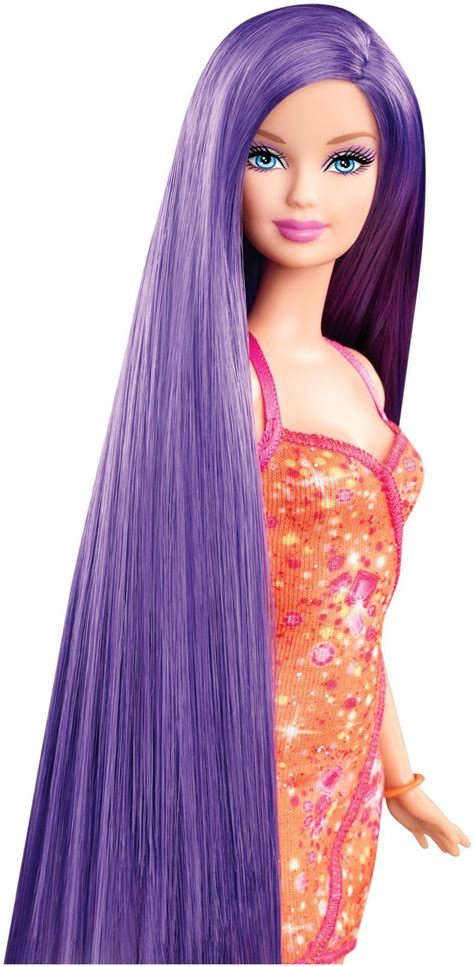 Purple Hair New Barbie Hair Tastic Dolls Long Long Hair Other
