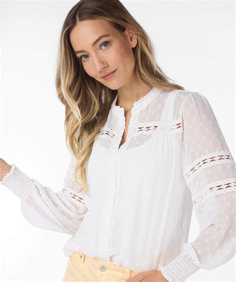 Esqualo Blouse Lace Plumetis