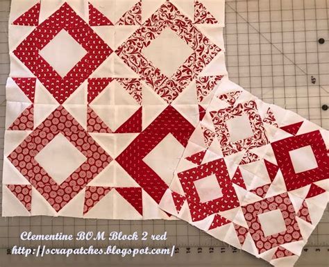 Life In The Scrapatch Clementine Quilt Along Red Block 2 Quilting