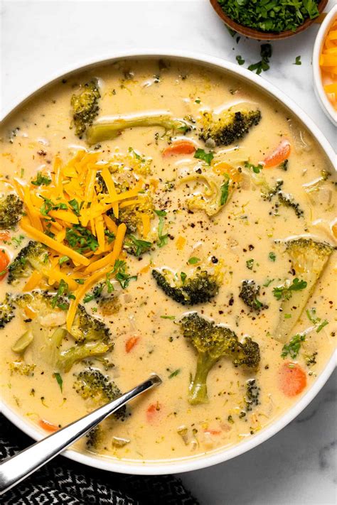 Easy Broccoli Cheese Soup Vegetarian Midwest Foodie