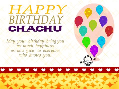 Birthday Wishes For Chachu Chacha Ji