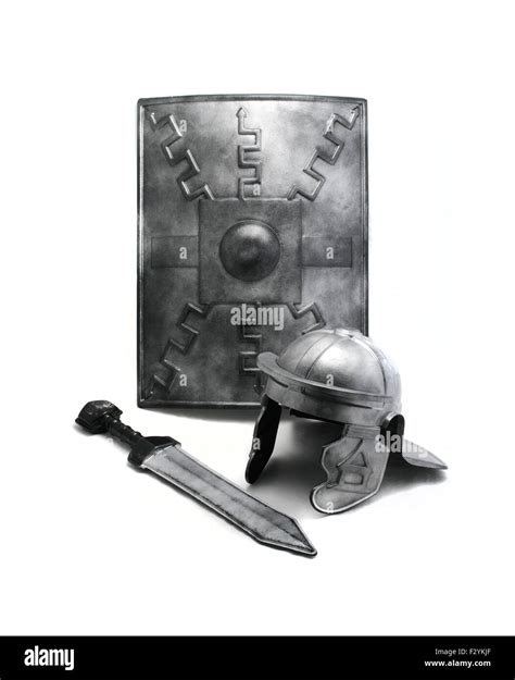 Toy Plastic Roman Armour Scutum Shield Gladius Sword And Galea